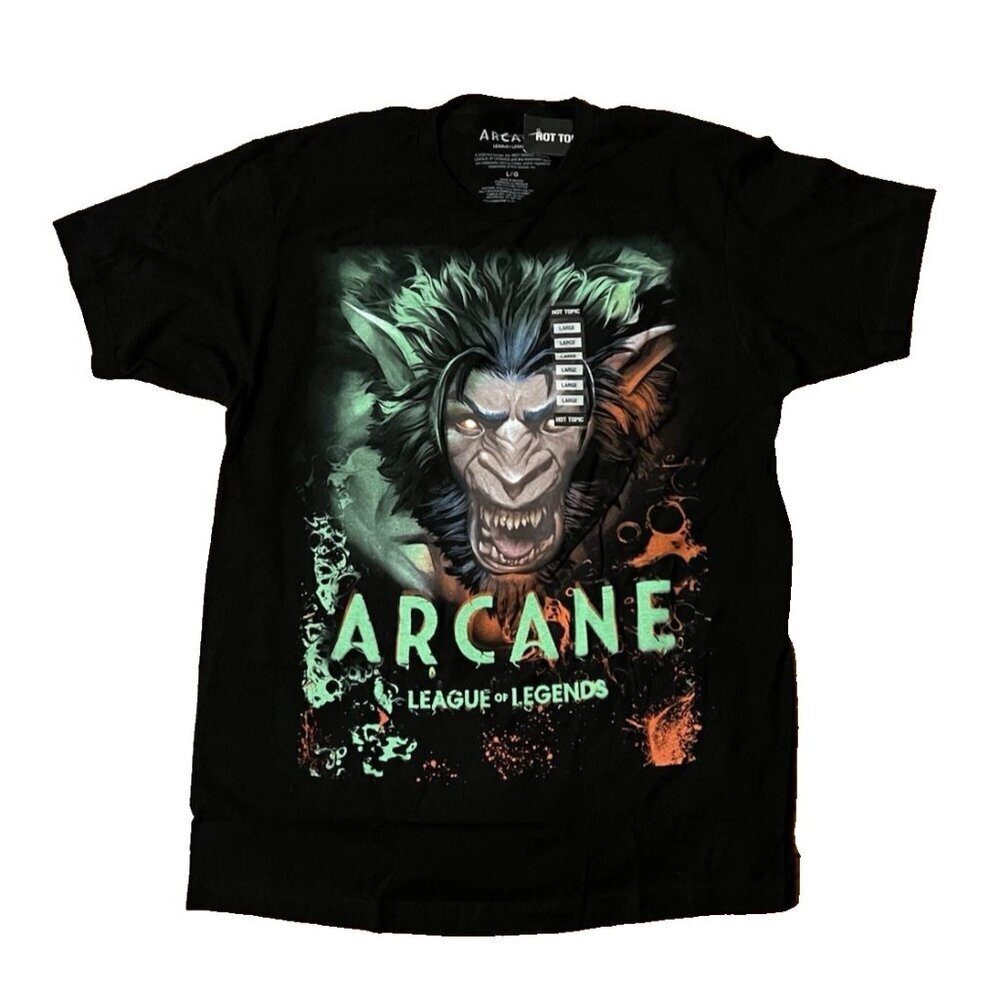 NEW Riot Games Arcane League of Legends VANDER Split Color Unisex T-Shirt LRG